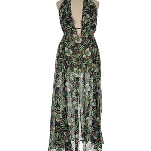 Brenda Quinn for Anthropologie Floral Halter Maxi Dress